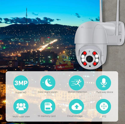 Waterproof Outdoor WIFI IP Camera with V380 PRO App