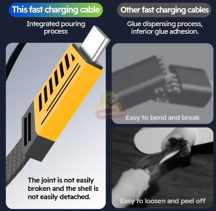 120W 3I-IN-1 Fast Charging Data Cables