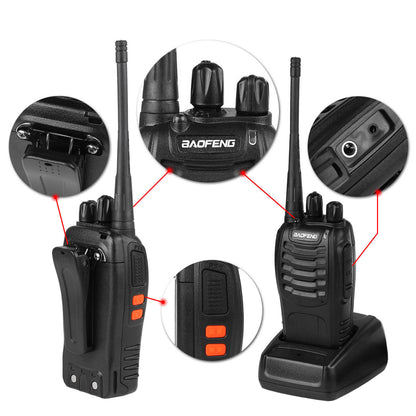 2 X Handheld Walkie Talkie Hand Radio Set with 16 Channels – 3-5 km talking range