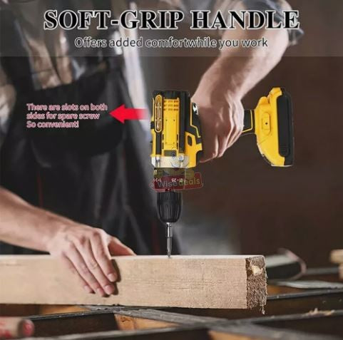 Cordless Drill with 2 X 48V Lithium Batteries and Accessories and Carry Case