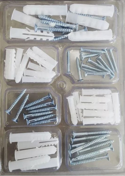 Set of Tapping Steel Screws and wall plugs