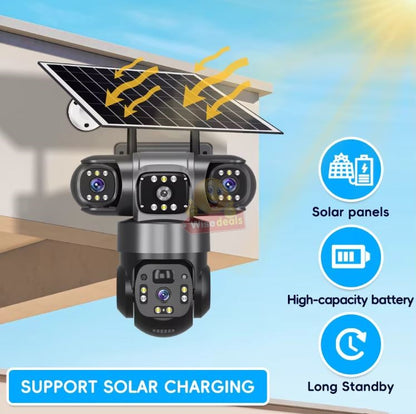 Waterproof 3-in-1 IP WIFI or 4G Sim Card SOLAR Camera