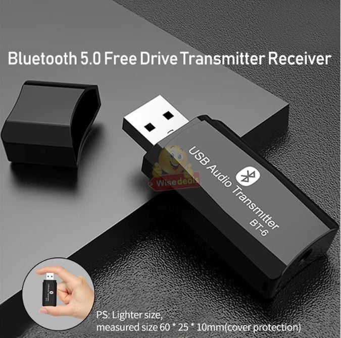 Bluetooth USB Wireless Audio Receiver with AUX Cable