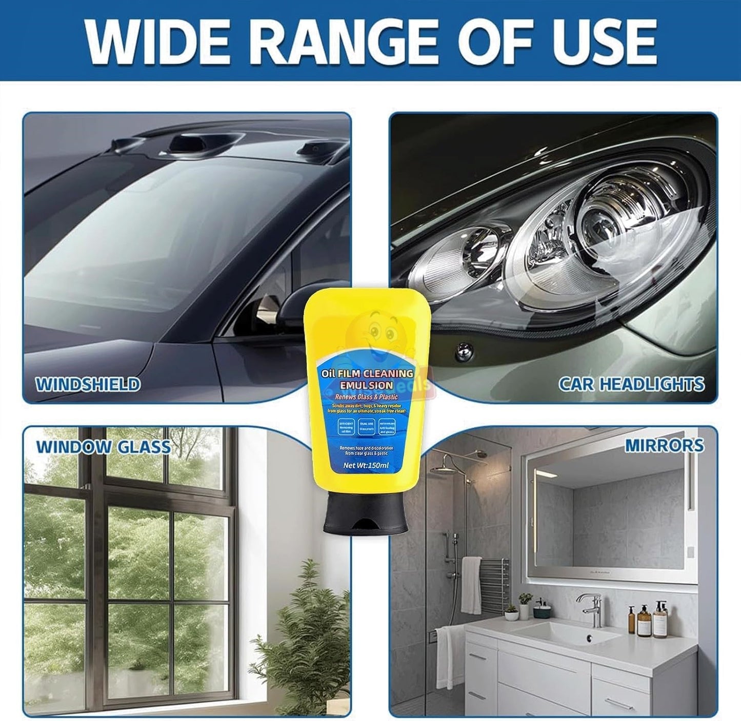 Oil Film Vehicle or Window Glass Remover