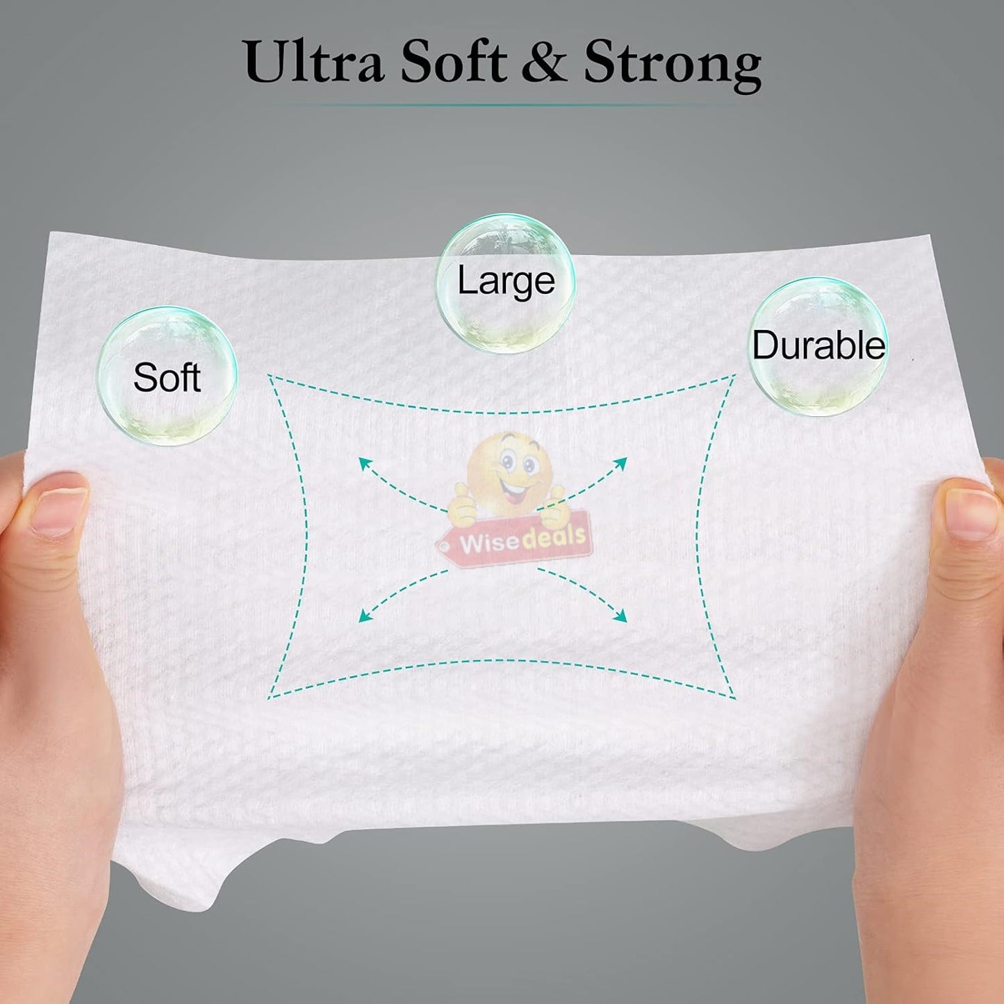 Pack of 60 Disposable Multi-purpose Dry or Wet Towel