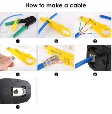 3 In 1 Modular Cable Crimping Tool for RJ45 RJ11 W/ Cable Cutter