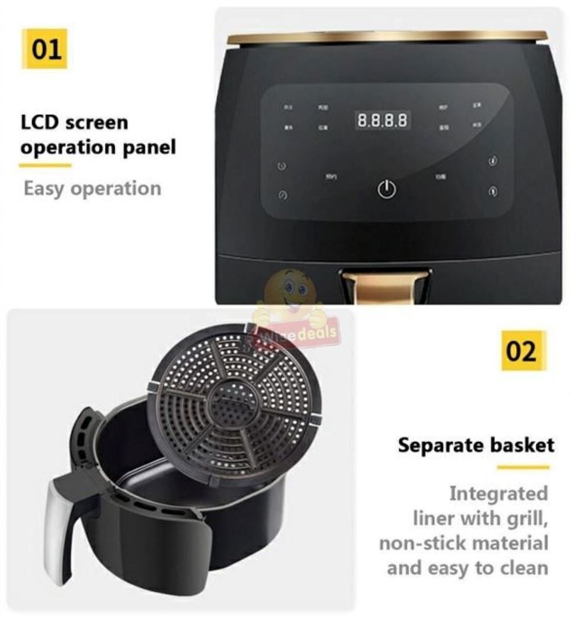 6L LED Digital Display Air Fryer