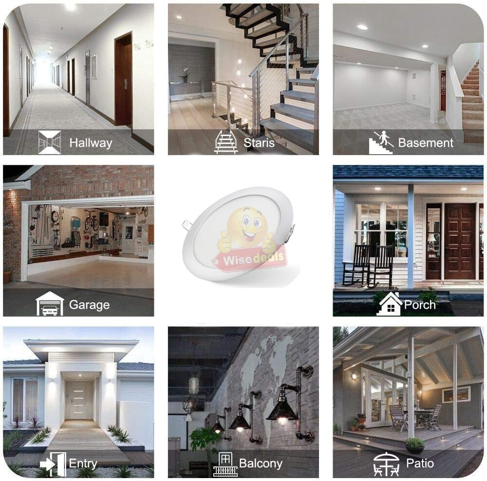 2 Pack 6W Round LED Downlight with Power Supply