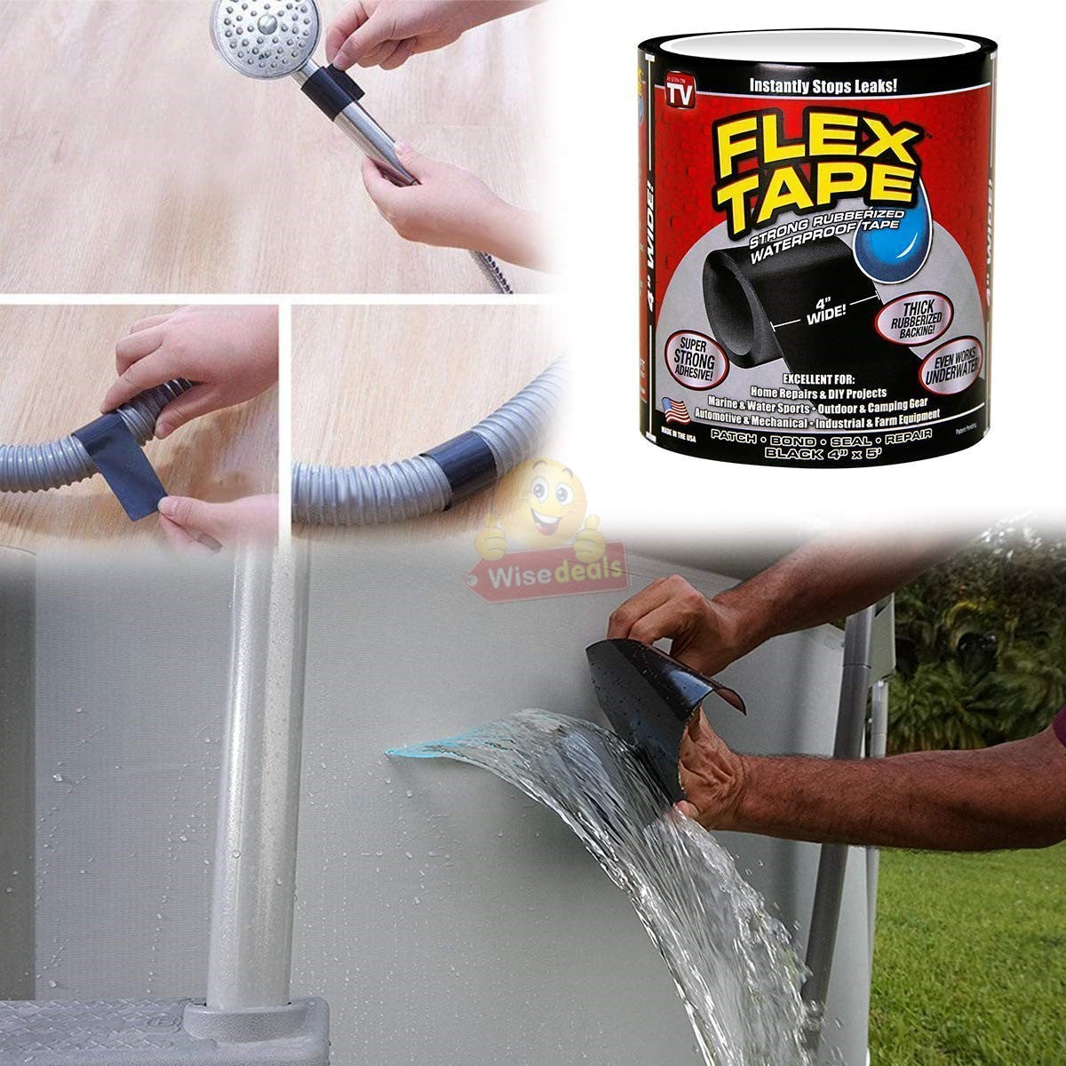 FLEX TAPE™ seals out water, air, and moisture!