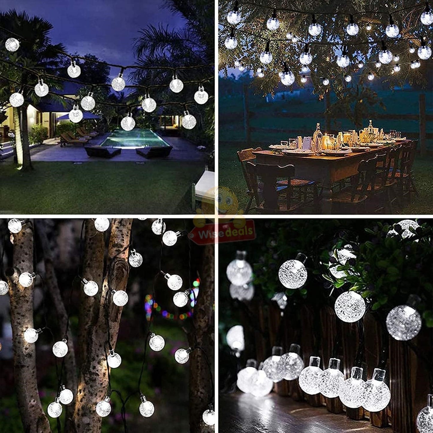 5m 20 LED Solar Bubble String Light