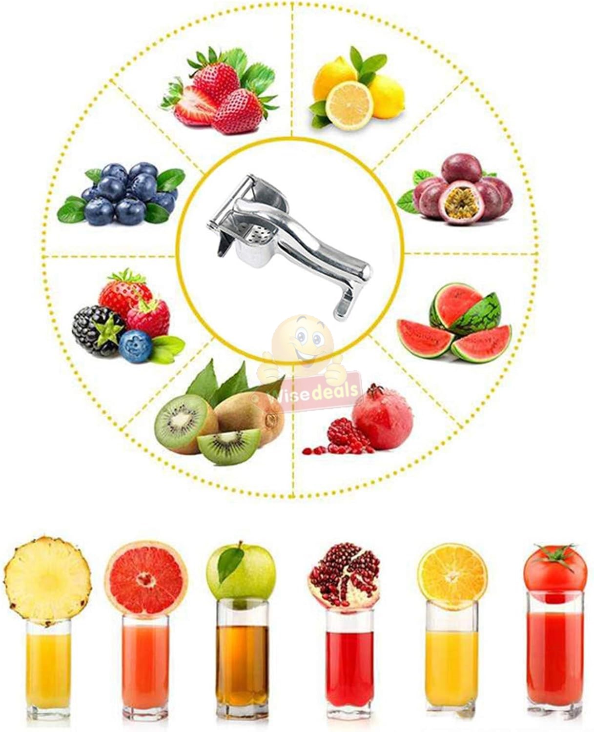 Stainless-steel Manual Juice Press