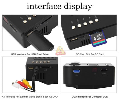 Mini LED Projector with Remote Control