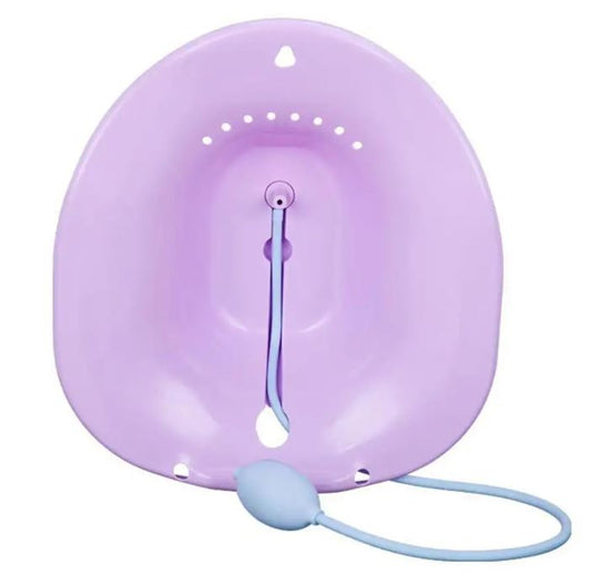 Portable Bidet Sitz Bath with Flusher for Postpartum Nursing Care – Purple