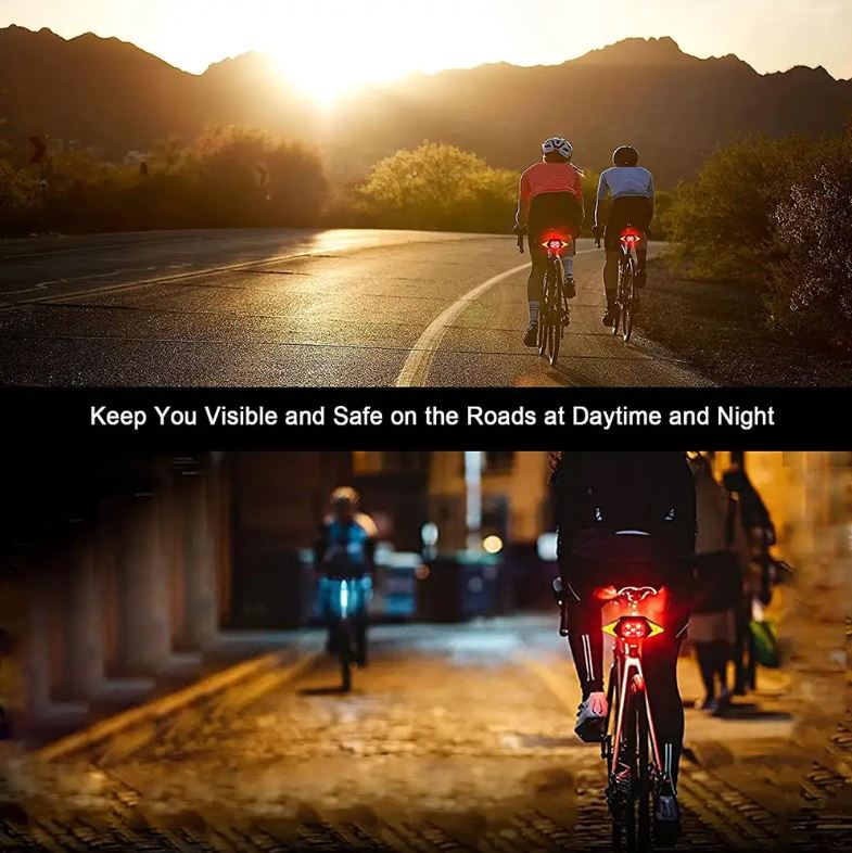 Waterproof LED Bike Taillight Turn Signals with Wireless Remote Control