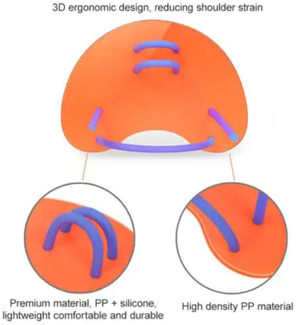 2 X Adjustable Hand Webbed Gloves Swimming Paddle Fin