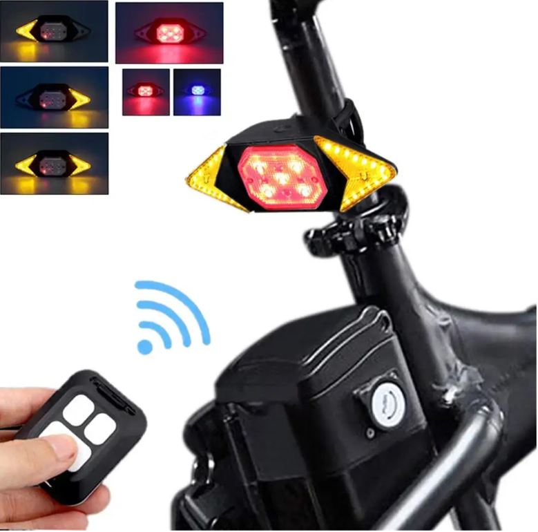 Waterproof LED Bike Taillight Turn Signals with Wireless Remote Control