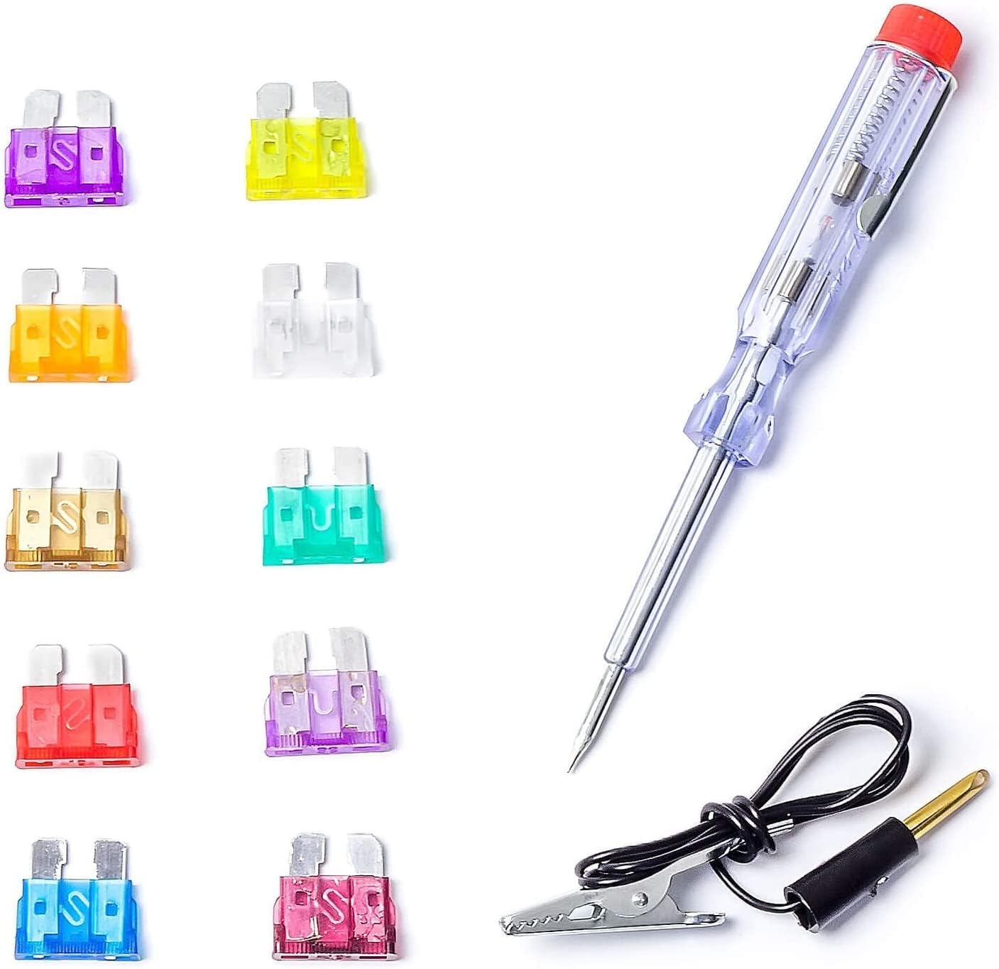 10 Piece Automotive Blade Fuse Set with Tester