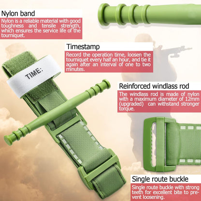 Tourniquet Buckle for Emergency Injury-Green