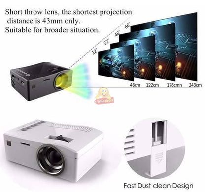 Mini LED Projector with Remote Control