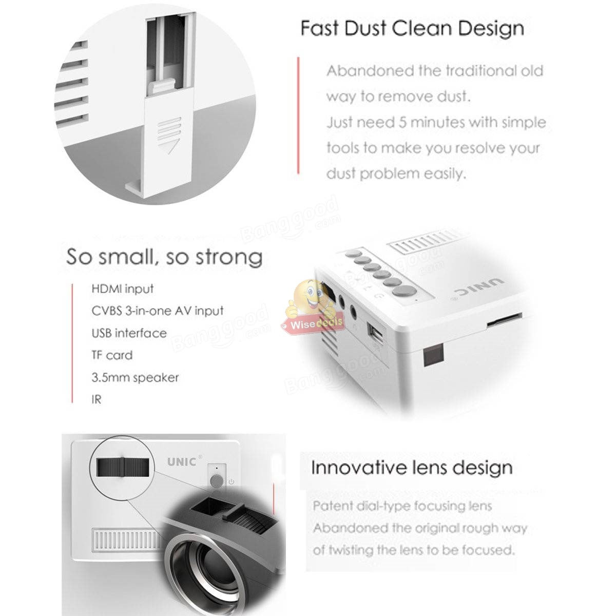 Mini LED Projector with Remote Control